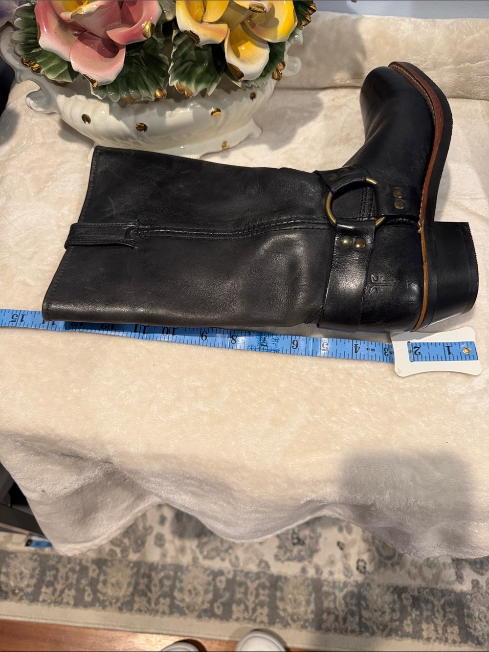 FRYE Black Leather Harness 12R Boots Women’s 8 M Made in USA - Picture 10 of 11